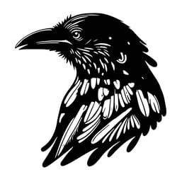 crow svg, crow clipart, crow svg files for cricut, bird svg cut file, outdoors svg
