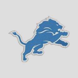 Detroit Lions Logo Embroidery Design, Detroit Lions NFL Logo Sport Embroidery Machine Design, Famous Football