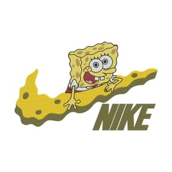 spongebob nike embroidery design, nike embroidery, brand embroidery, embroidery file, logo shirt, embroidery design