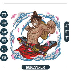 monkey d luffy embroidery design