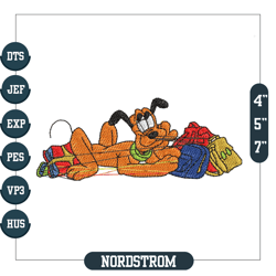 pluto design disney embroidery