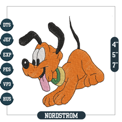 puppy pluto embroidery disney