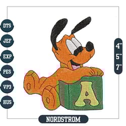baby pluto disney embroidery