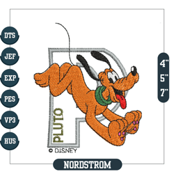 pluto embroidery logo