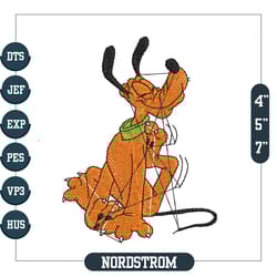 pluto disney embroidery design