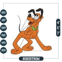 disney pluto embroidery design