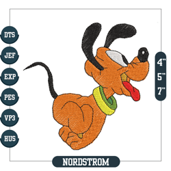 puppy pluto embroidery design