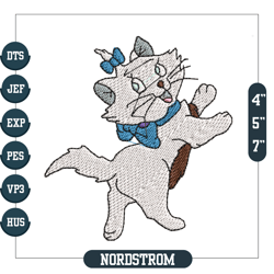 marie the aristocats kitty embroidery