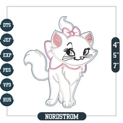 disney aristocats kitty marie embroidery