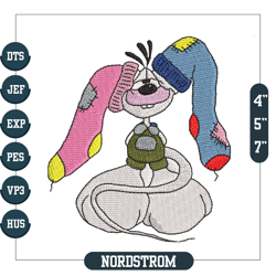 diddl mouse with sock ears embroidery, diddl embroidery