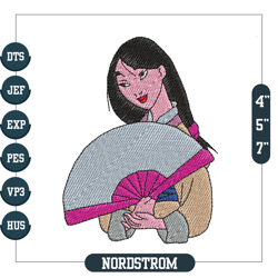 disney princess mulan embroidery, mulan embroidery