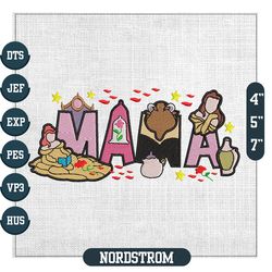 mama belle princess beauty and the beast embroidery ,embroidery files, digital embroidery design