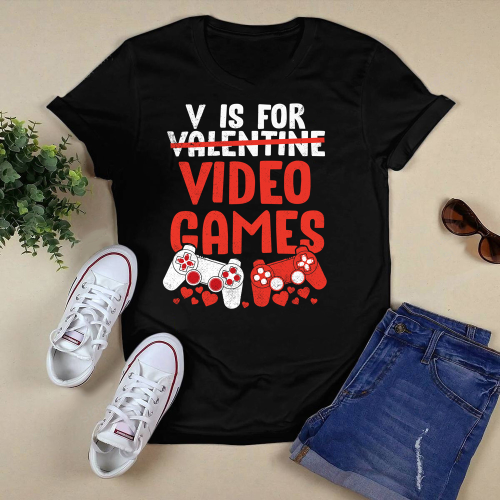 Is For Valentine Video Game Shirt.png