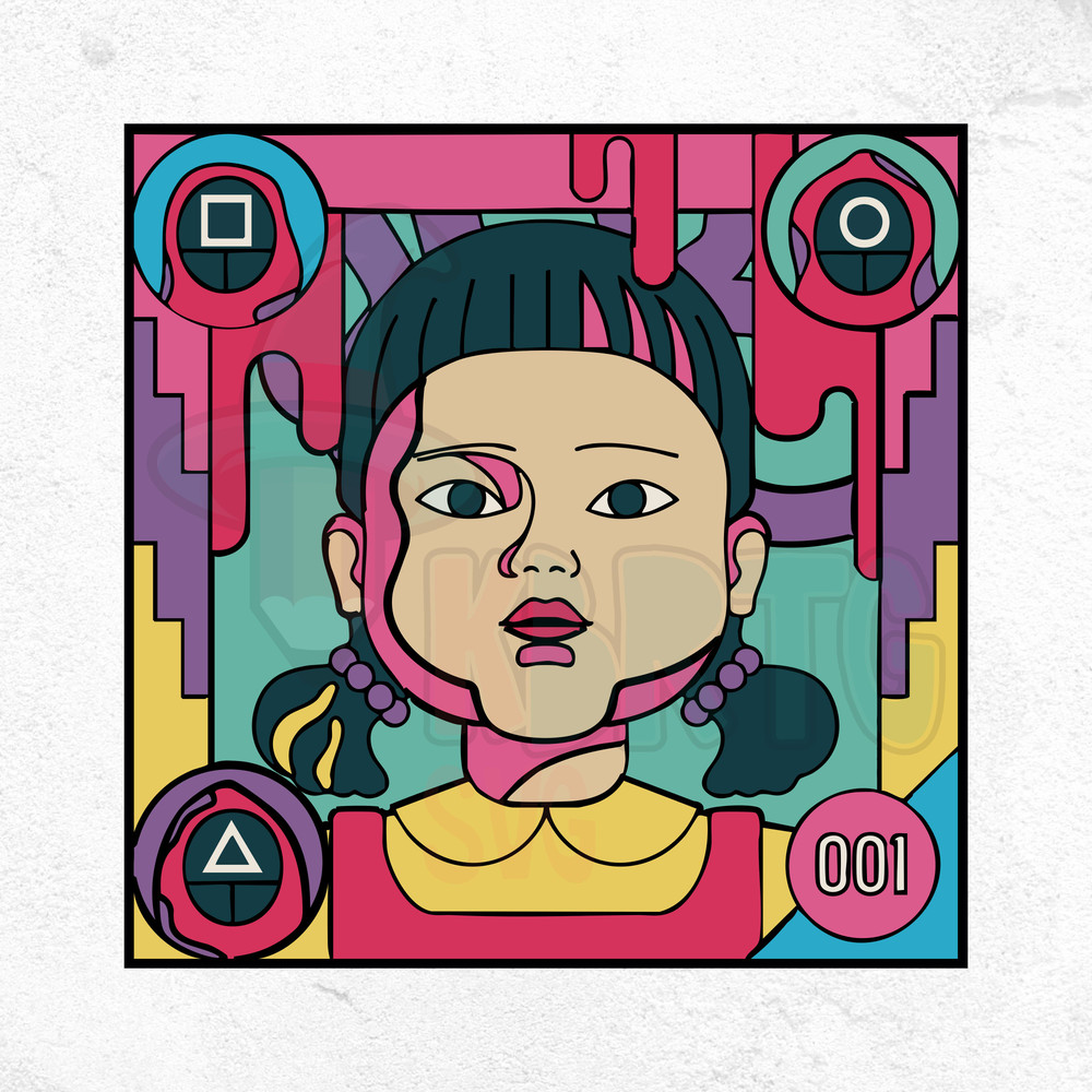 Squid Game Girl Png Red Light Green Light Squid Gamer Png Squid Game Symbols 2025 Squid Game Candy 0