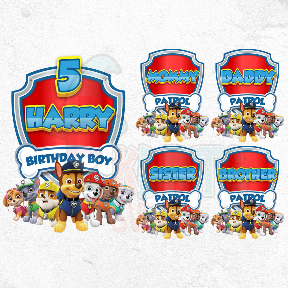 Custom Paw Patrol Birthday Png Bundle Custom Family Birthday Png Bundle Patrol Birthday Png Bundle 0