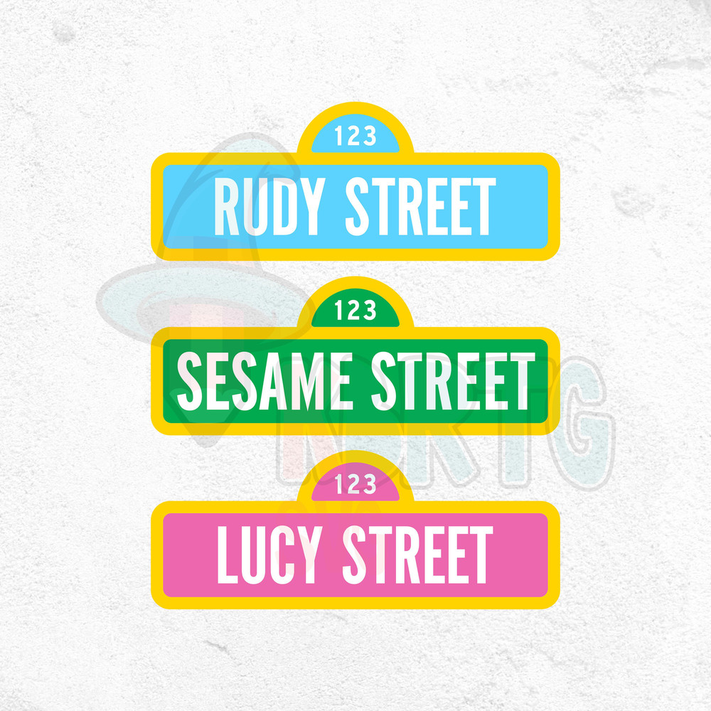 Sesame Street Signboard Custom Png Sesame Street Custom Sign Png Personalized Sesame Char Png 0
