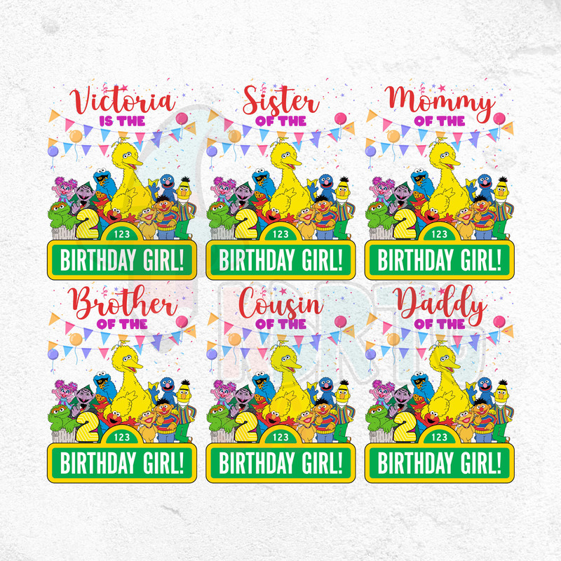 Street Character Birthday Family Custom Png Personalized Toddler Birthday Png Street Custom Birthda 0