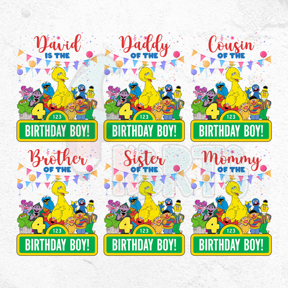 Street Character Birthday Family Custom Png Personalized Toddler Birthday Png Street Custom Birthda 1