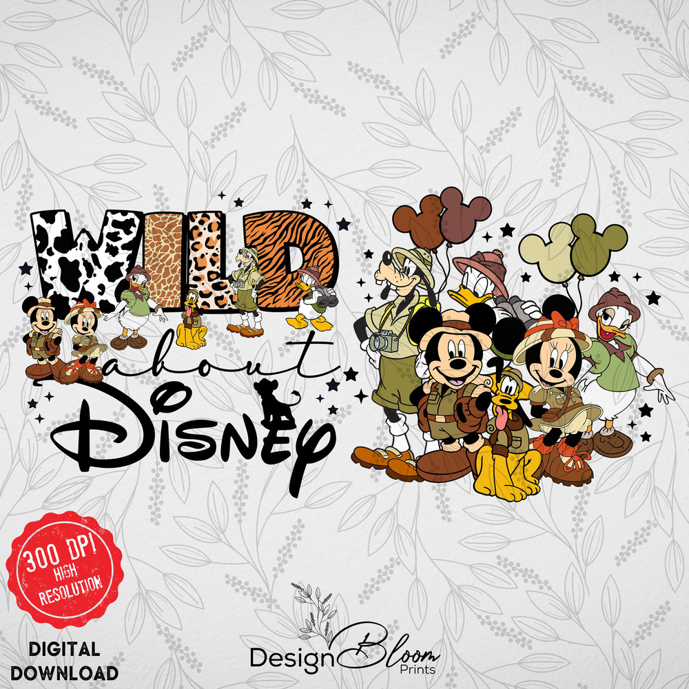 Safari Animal Kingdom PNG Family Vacation 2025 Bundle Safari Vacation Mickey Png Leopard Minnie And 0