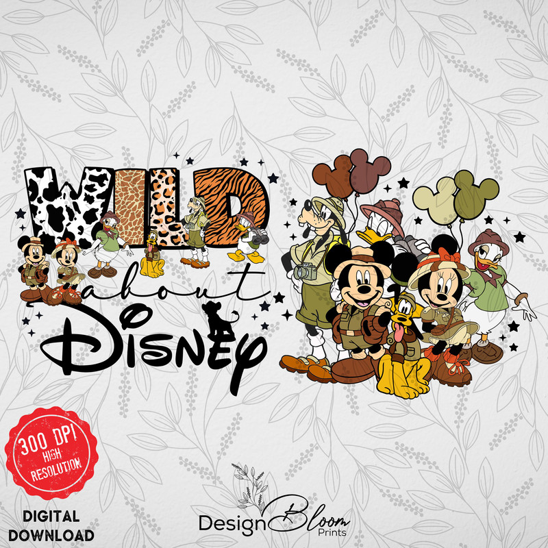 Safari Animal Kingdom PNG Family Vacation 2025 Bundle Safari Vacation Mickey Png Leopard Minnie And 0
