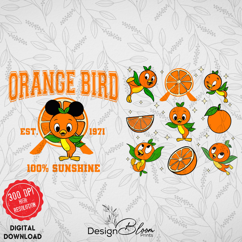 Epcot Orange Bird PNGOrange BirdBack FrontEpcot Flower Festival Epcot Garden Festival 2025 Orange B 0