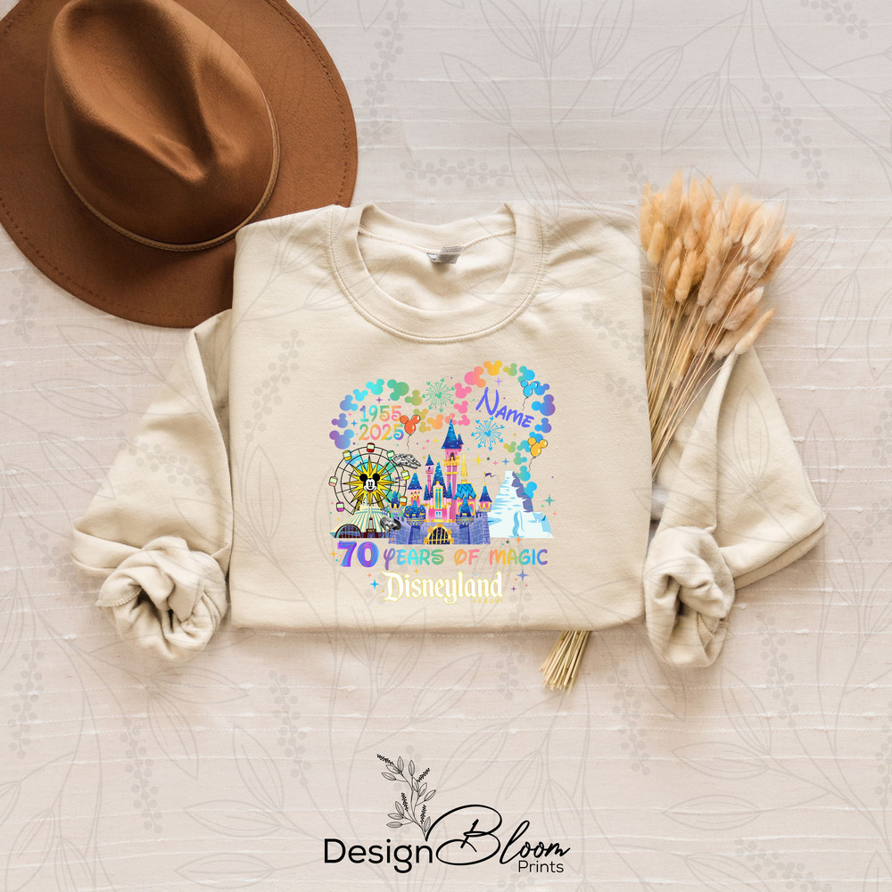 Custom 70th Anniversary Disney California Adventure Park Family Trip Match Minnie Mickey Celebratio