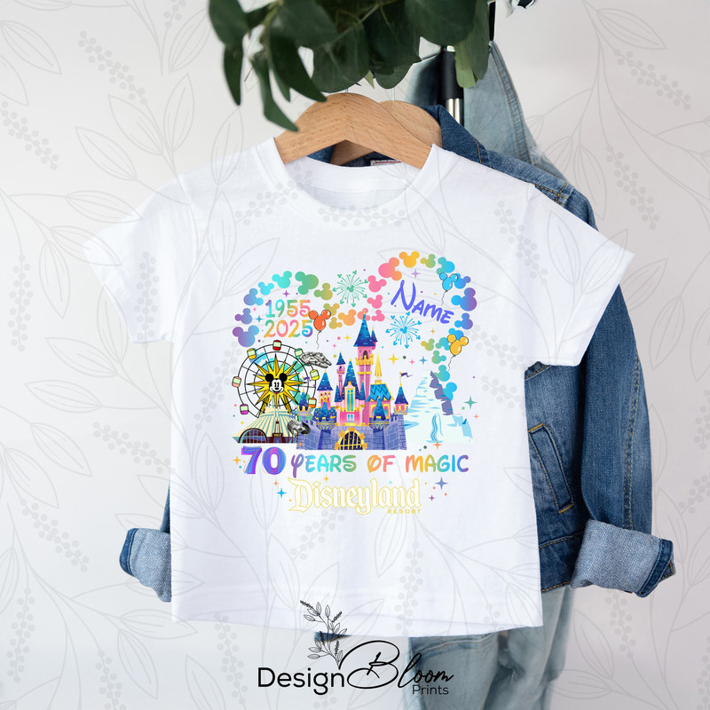 Custom 70th Anniversary Disney California Adventure Park Family Trip Match Minnie Mickey Celebratio
