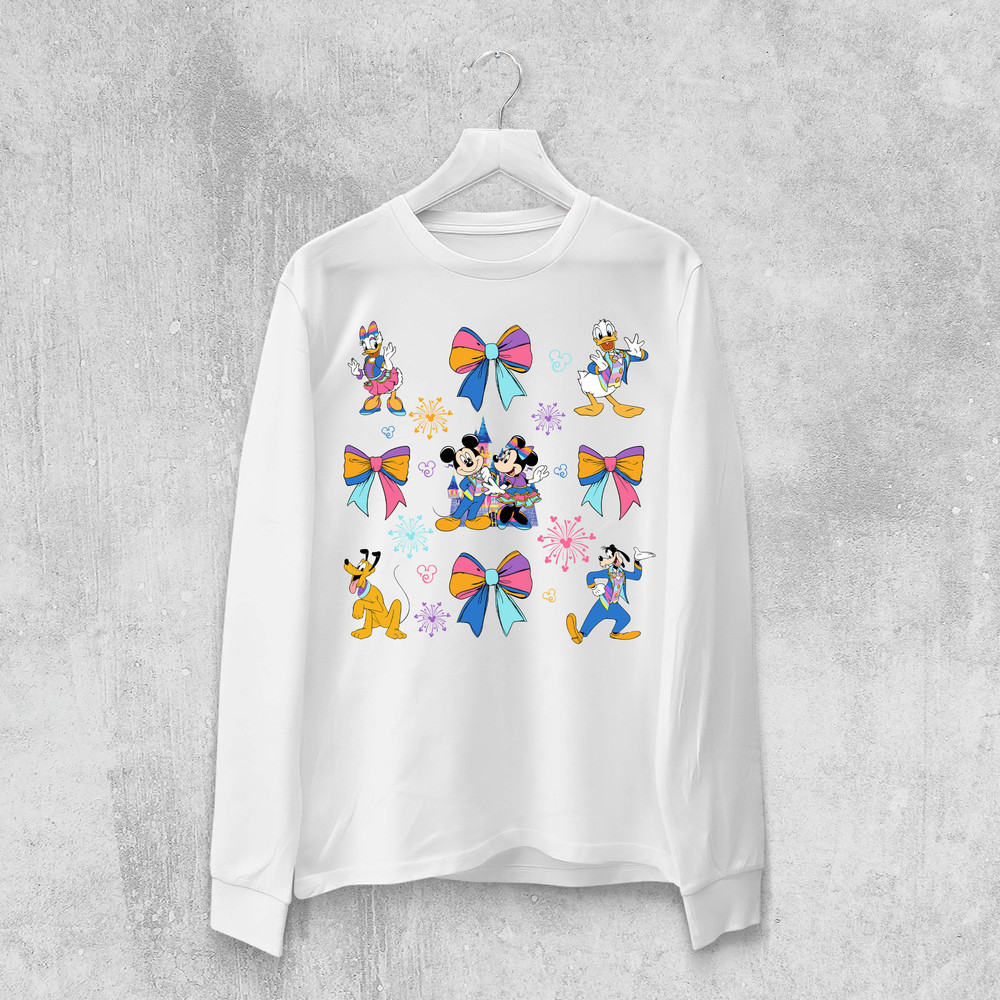 70th Years Of Disney Coquette AnniversaryMickey And Friends Bow Celebration Png Magic Kingdom Png 2