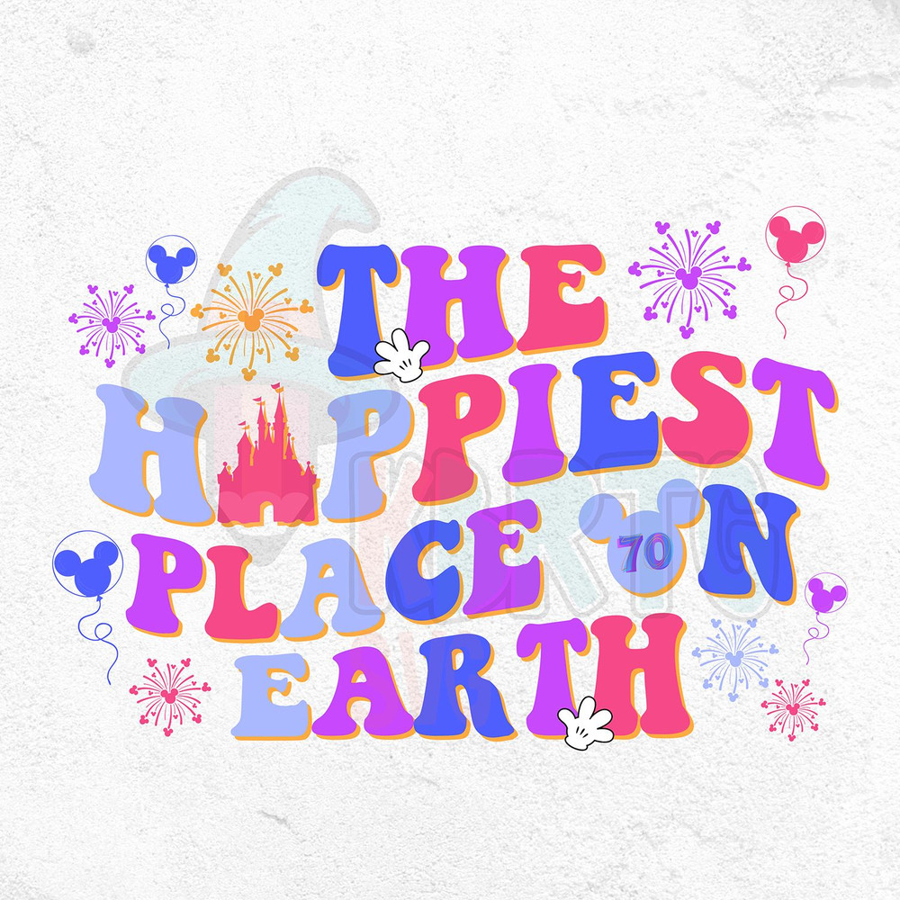 70th Years Of Disney Png Happiest Place On Earth 70thAnniversary Mickey Friends Bow Celebration Mag 0