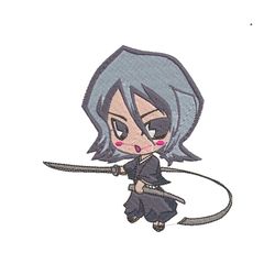 rukia chibi anime embroidery design png