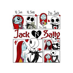 hi jack and sally love couple svg