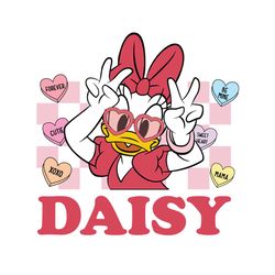 xoxo love valentine day daisy duck svg
