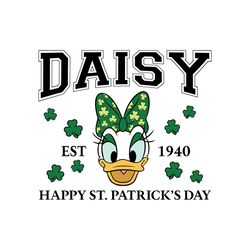 irish green daisy duck happy st patrick day svg