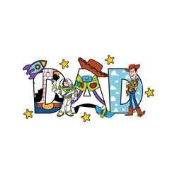 dad toy story woody and buzz lightyear svg