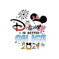 minnie ears disney is better on ice 2024 png
