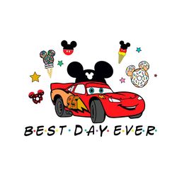 mickey ears cars lightning mcqueen best day ever png