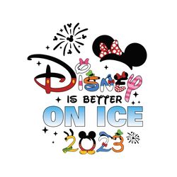 minnie ears disney is better on ice 2023 png