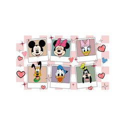 happy face mickey friends valentine day svg