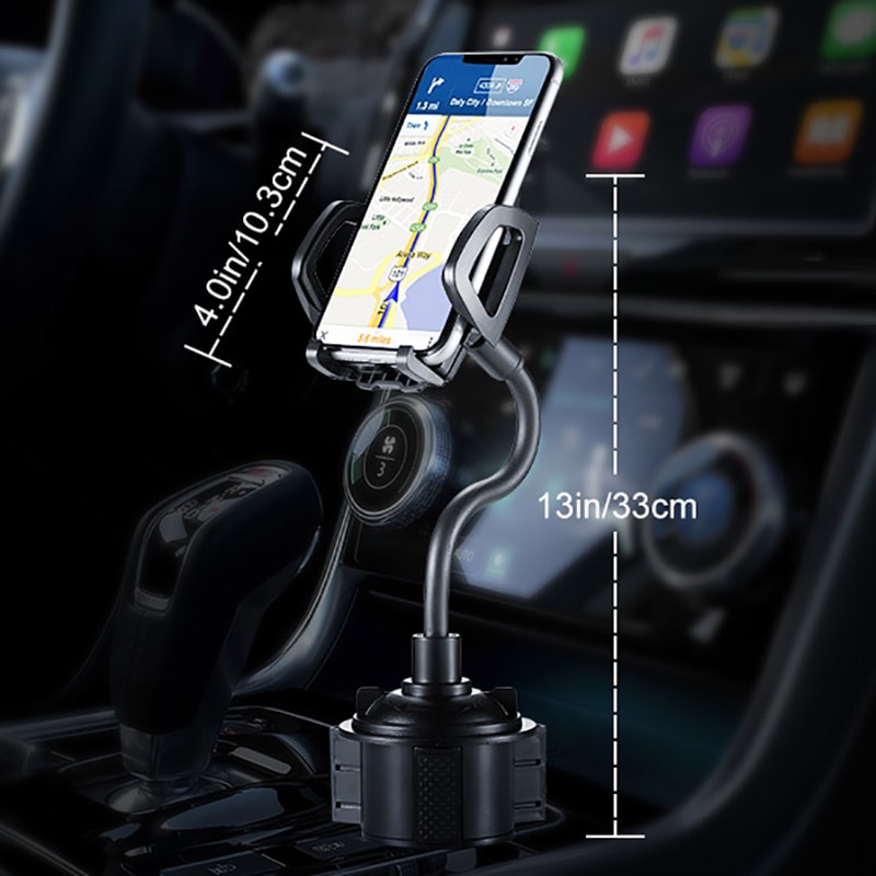 Car Cup Holder Phone Mount, Upgrade Cup Phone Holder for Car, Adjustable Rotation Gooseneck