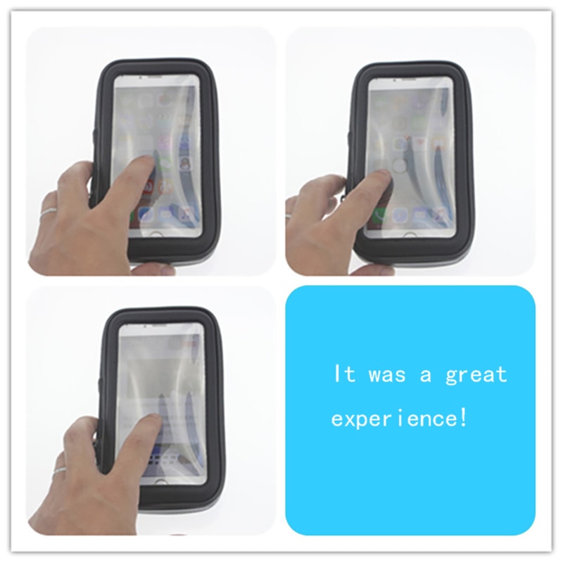 Waterproof Bike Phone Holder, Motorcycle Phone Mount, Fully Enclosed Touch Sensitive Design, Compatible with All Phones