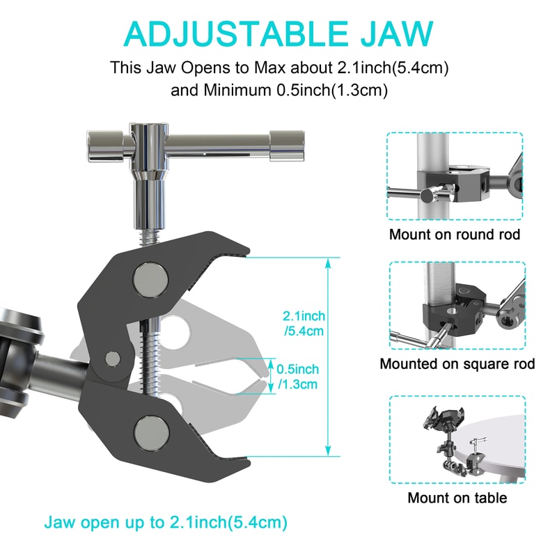 Super Clamp Phone Holder For Treadmill Spin Bike Stroller Wheelchair Golf Cart Music Stand Stationa 2