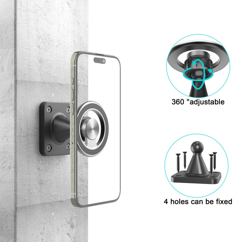 Phone Holder For Truck Car Boat Wall Desk Magnetic Wall Mount Compatible With All Smartphones 1