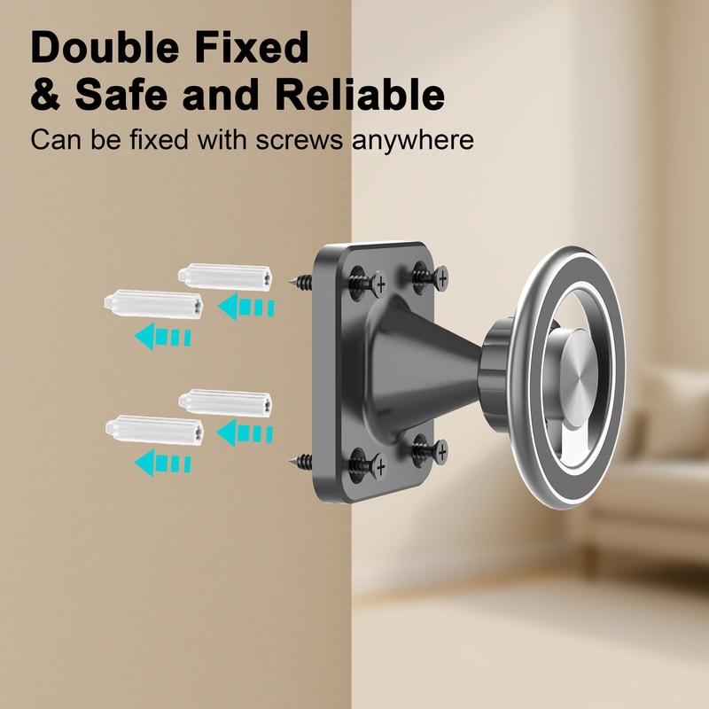 Phone Holder For Truck Car Boat Wall Desk Magnetic Wall Mount Compatible With All Smartphones 2