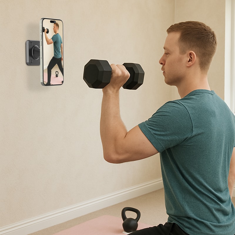 Phone Holder For Truck Car Boat Wall Desk Magnetic Wall Mount Compatible With All Smartphones 5