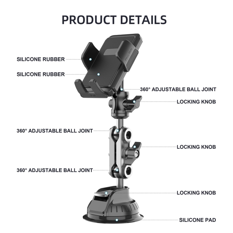 Universal Magic Arm Suction LRBH Car Phone Mount Video Recording Holder 2