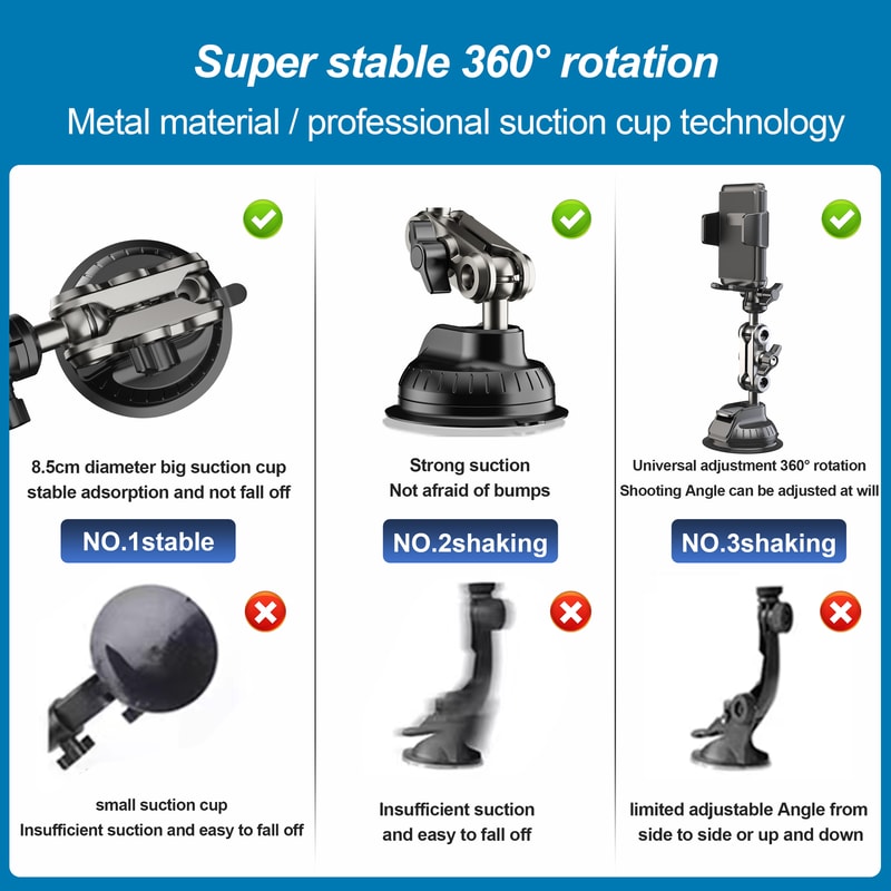 Universal Magic Arm Suction LRBH Car Phone Mount Video Recording Holder 4