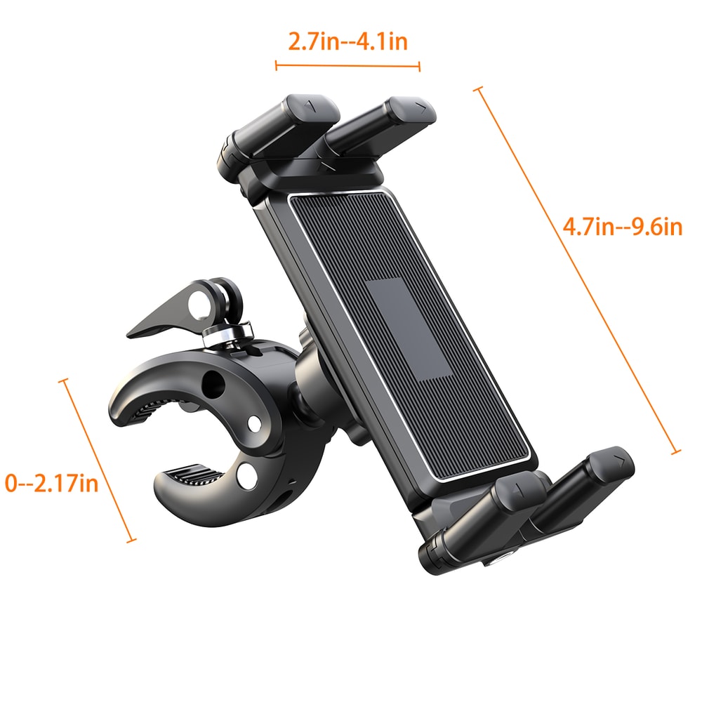 Universal Phone and Tablet Holder for Treadmills, Spin Bikes, Strollers, Wheelchairs, Golf Carts, and Music Stands