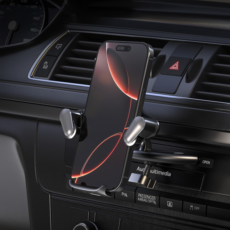 Sturdy CD Slot Phone Mount with One Hand Operation Design, Compatible with All Smartphone Mobile