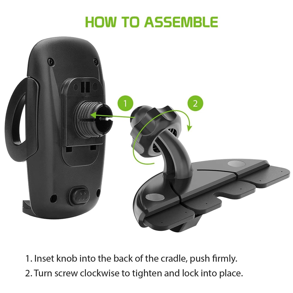 Phone Mount Holder For Apple IPhone CD Slot Car Mount Secure And Convenient 3