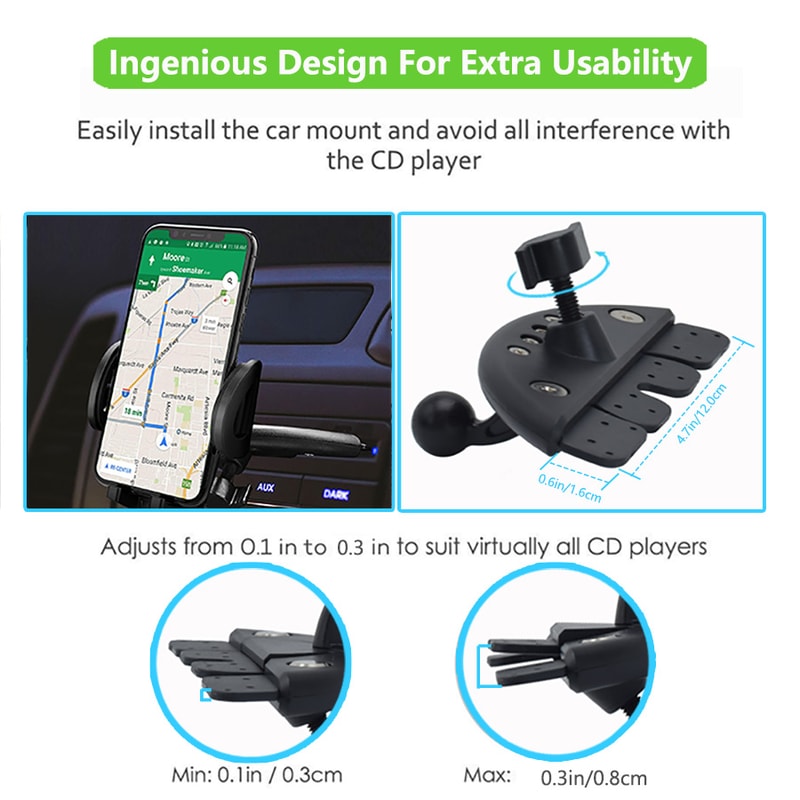 Phone Mount Holder For Apple IPhone CD Slot Car Mount Secure And Convenient 4